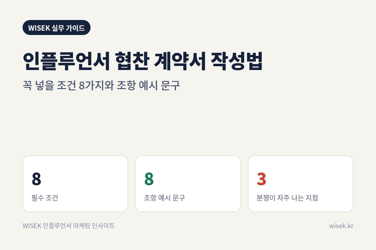 인플루언서 협찬 계약서 작성법 표지
