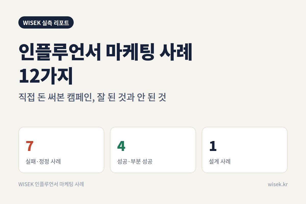 인플루언서 마케팅 사례 12가지 표지