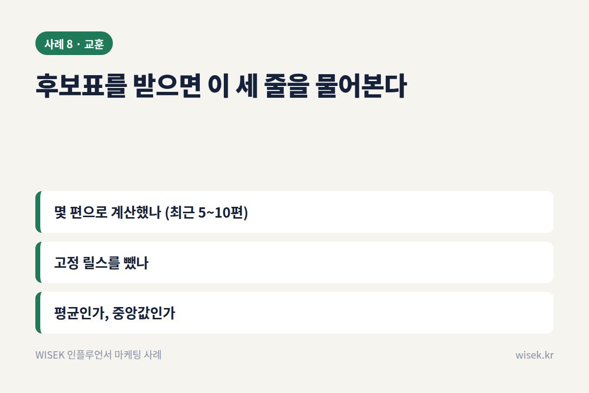 사례 8 교훈 카드