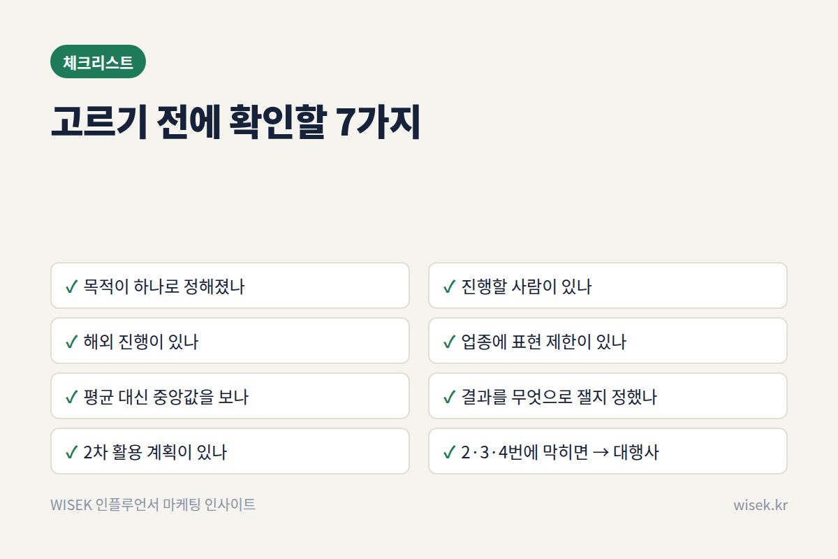 인플루언서 마케팅 플랫폼 고르기 전 체크리스트