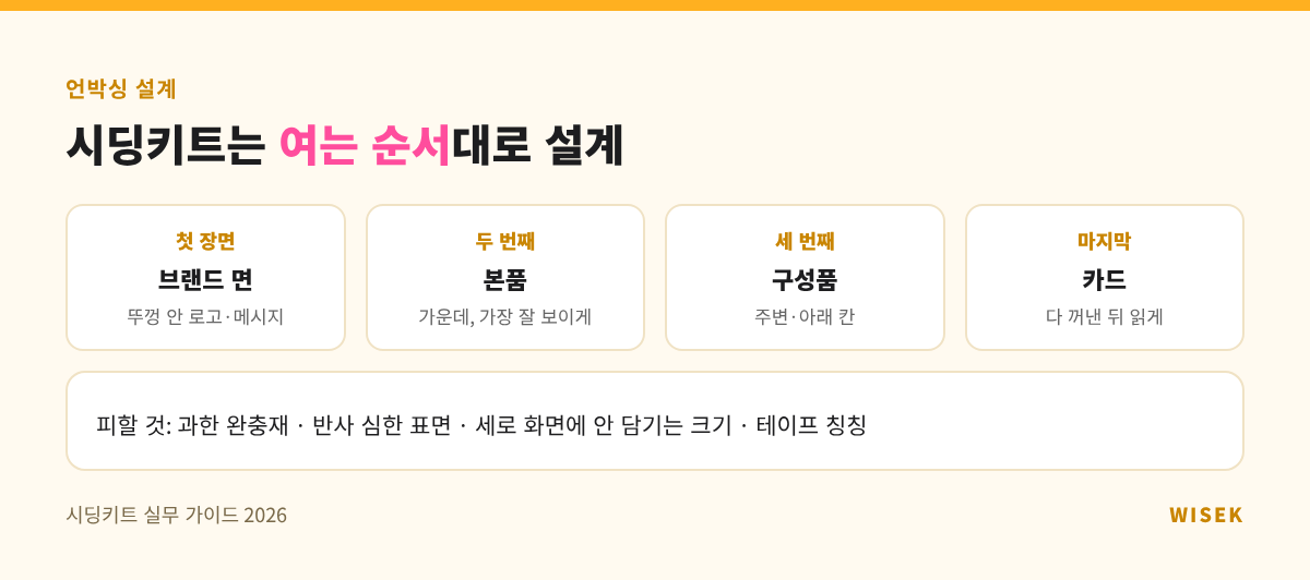 언박싱 순서로 설계한 시딩키트 — 첫 장면·두 번째 장면·마지막 장면